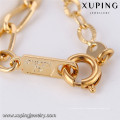 43007 Xuping simple bebilderte neueste Design Saudi-Gold Schmuck Halskette
